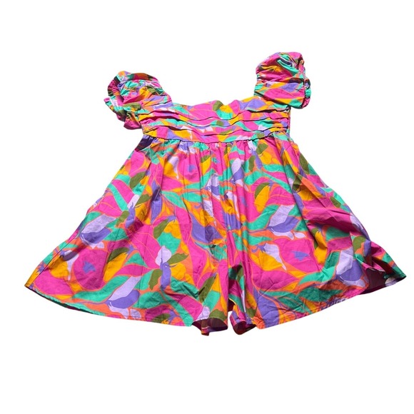 Peach Love California Pants - Peach Love California Pink Floral Puff Sleeve Cotton Mini Dress Large IR38983-02